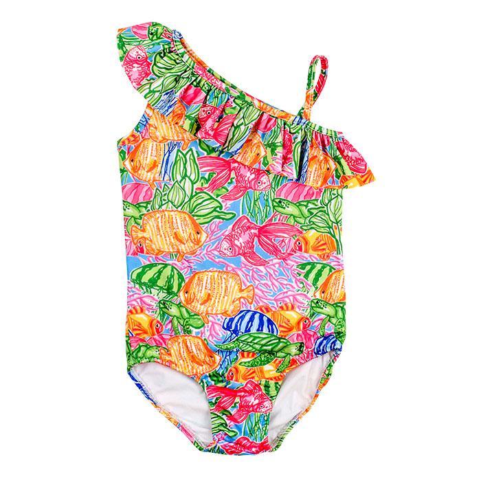 Tropical Print One Piece Swimsuit