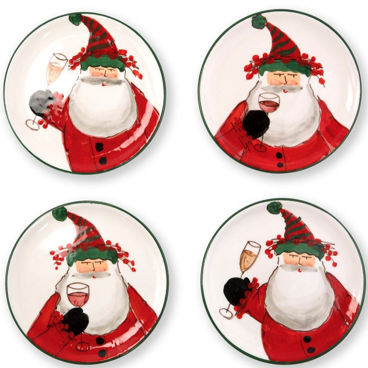 Old St. Nick Cocktail Plates - Set of 4