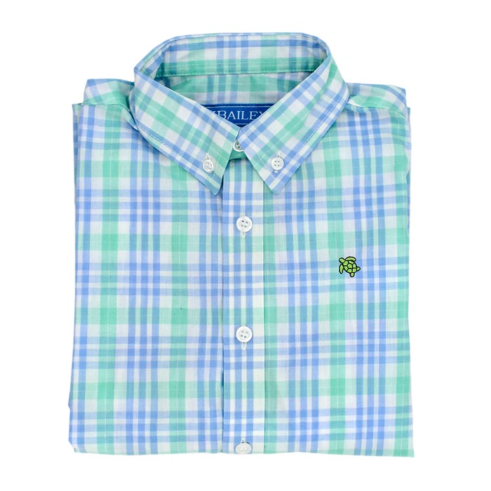 Watercolor Plaid Button Down Shirt