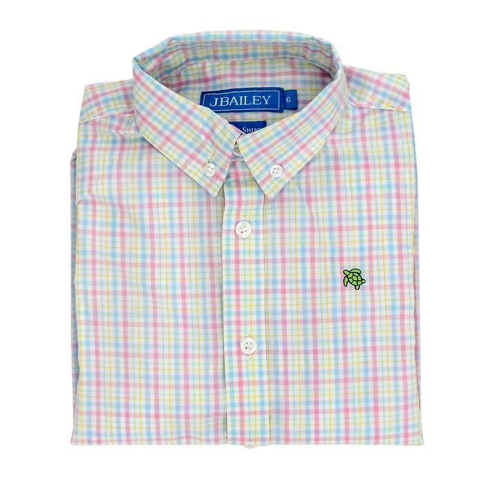 Rasperry Plaid Button Down Shirt
