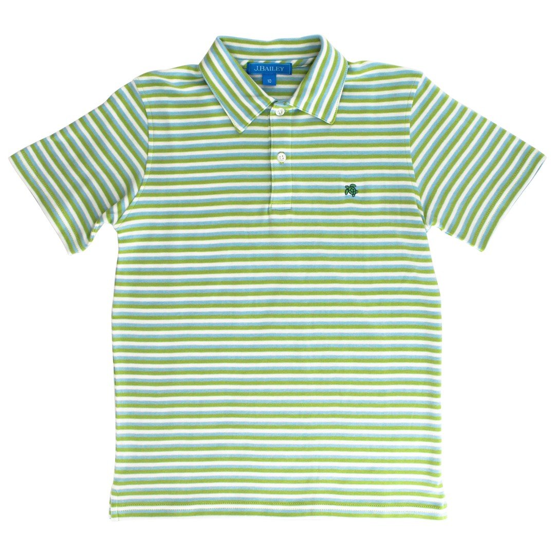 Naples Stripe Short Sleeve Henry Polo