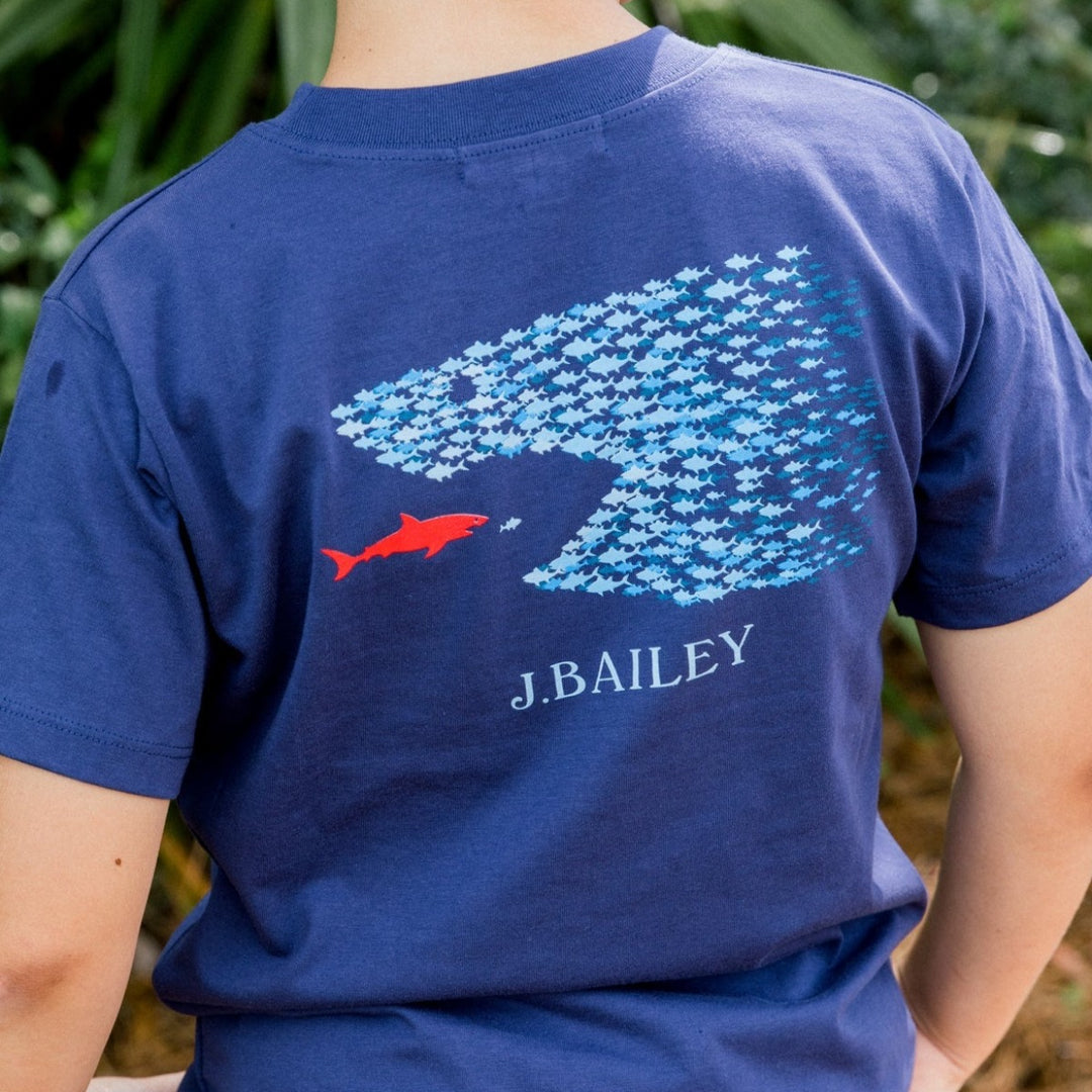 Navy Shark Short Sleeve Logo Tee