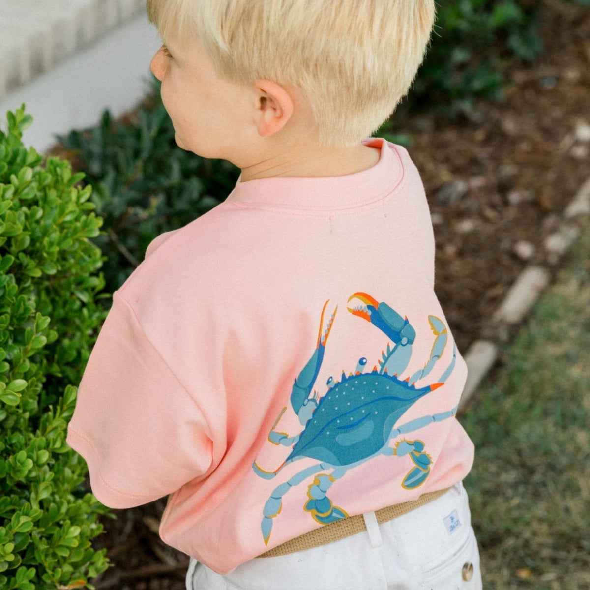 Cantaloupe Blue Crab Short Sleeve Logo Tee