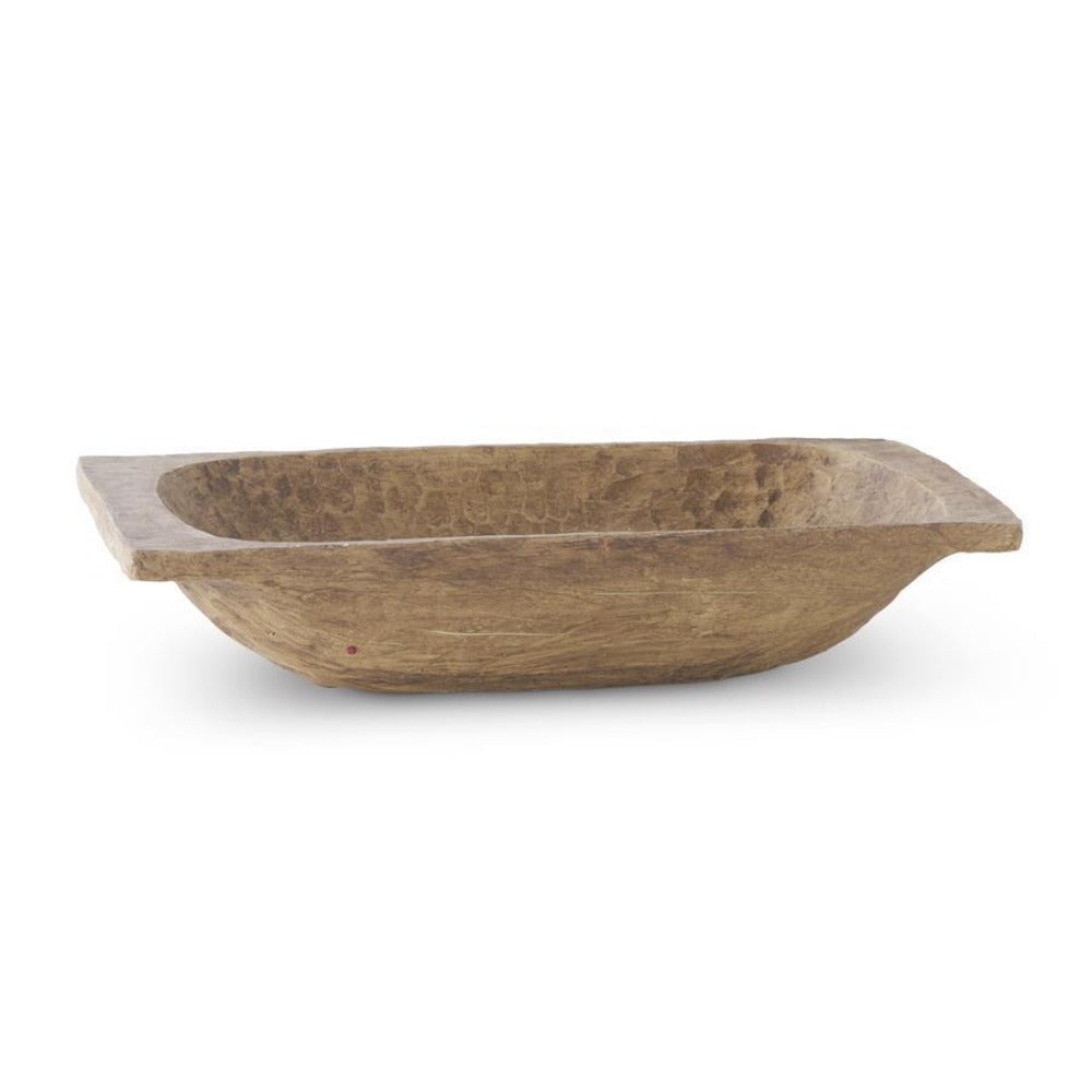 Brown Resin Dough Bowl With Square Edge