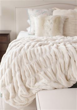 Ivory Mink Couture Collection Throw