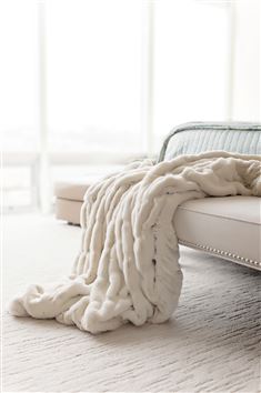 Ivory Mink Couture Collection Throw