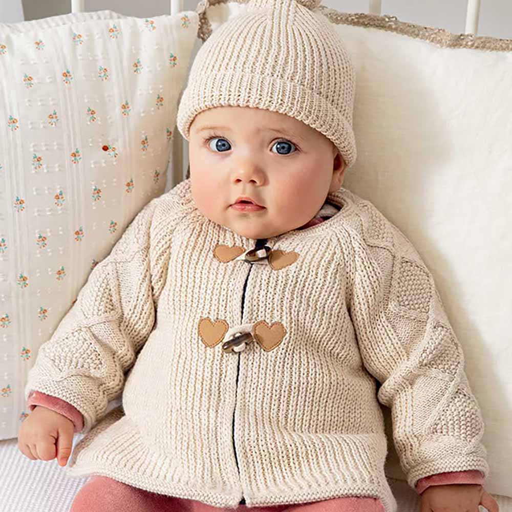 Cream Cardigan With Hat