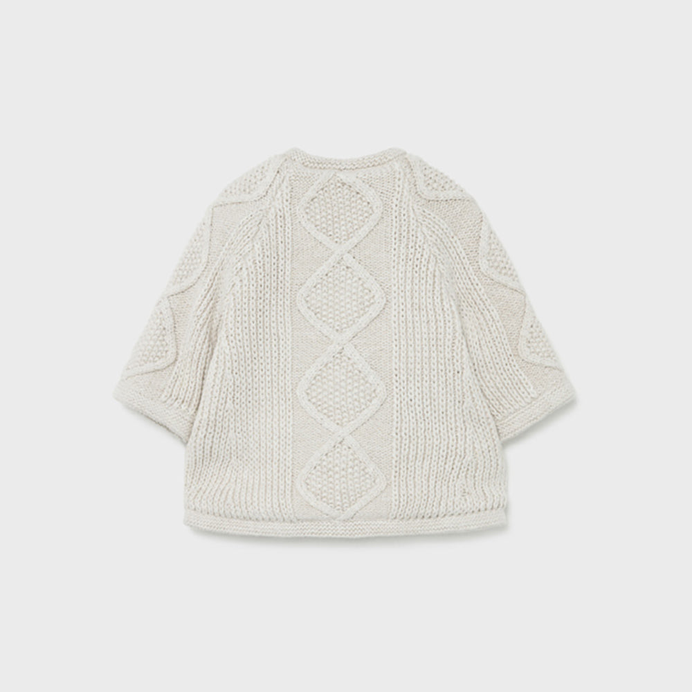 Cream Cardigan With Hat