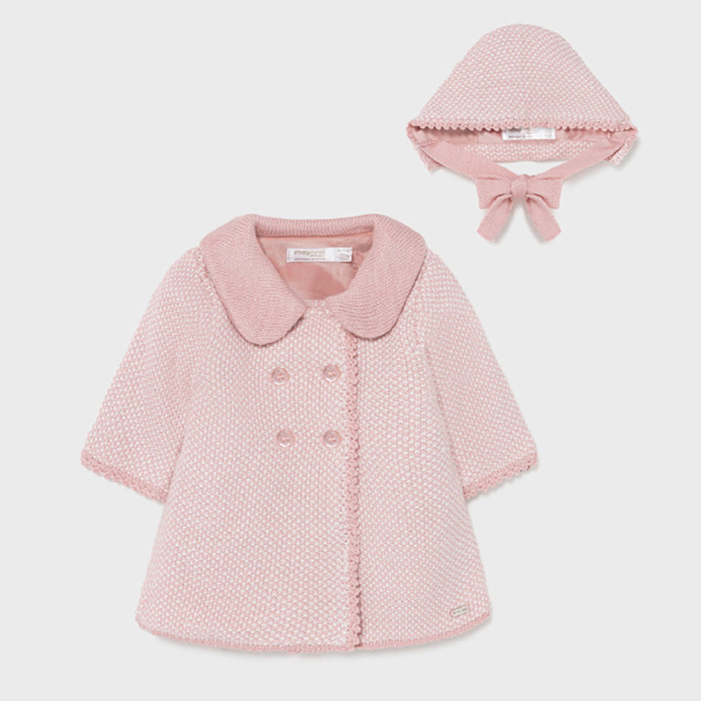 Wild Rose Knitted Coat With Bonnet