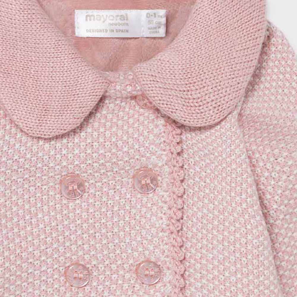 Wild Rose Knitted Coat With Bonnet