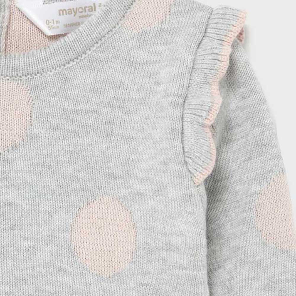 Grey & Dusty Pink Knit Leg Warmer Set With Hat