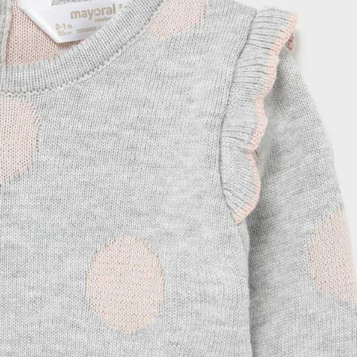 Grey & Dusty Pink Knit Leg Warmer Set With Hat