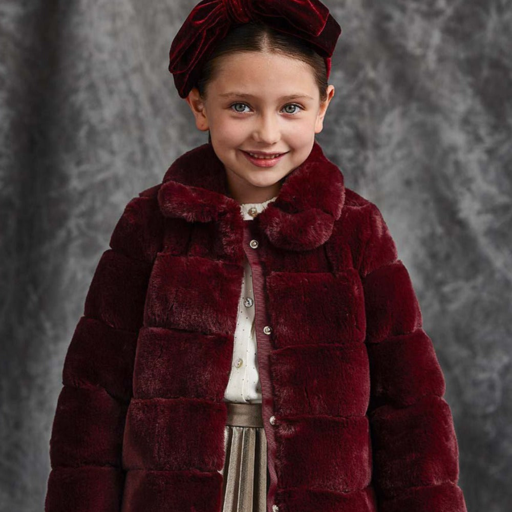 Plum Faux Fur Coat