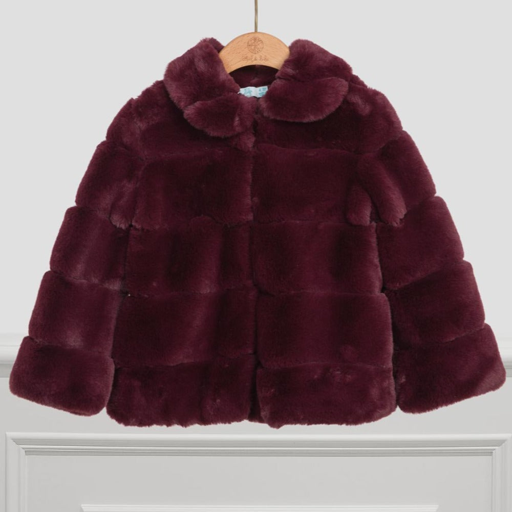 Plum Faux Fur Coat