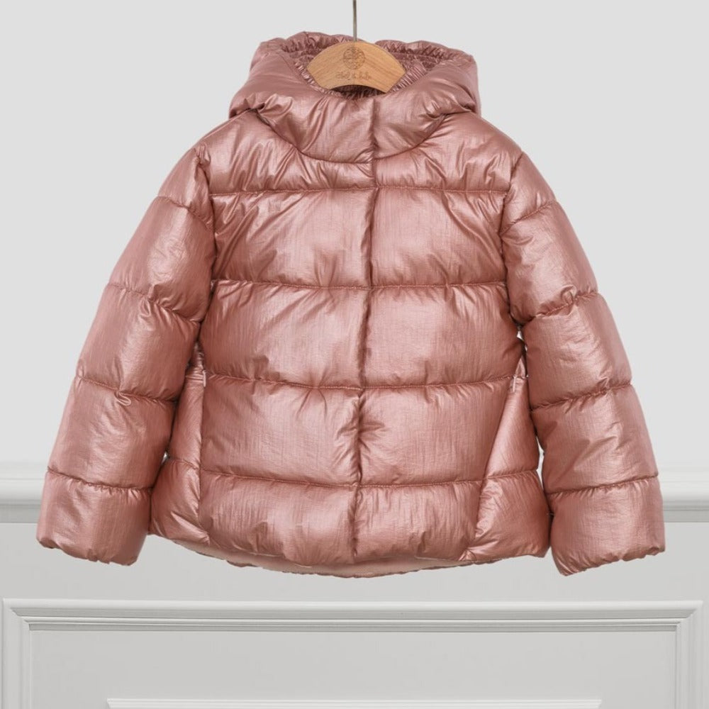 Blush Metallic Puffer Jacket