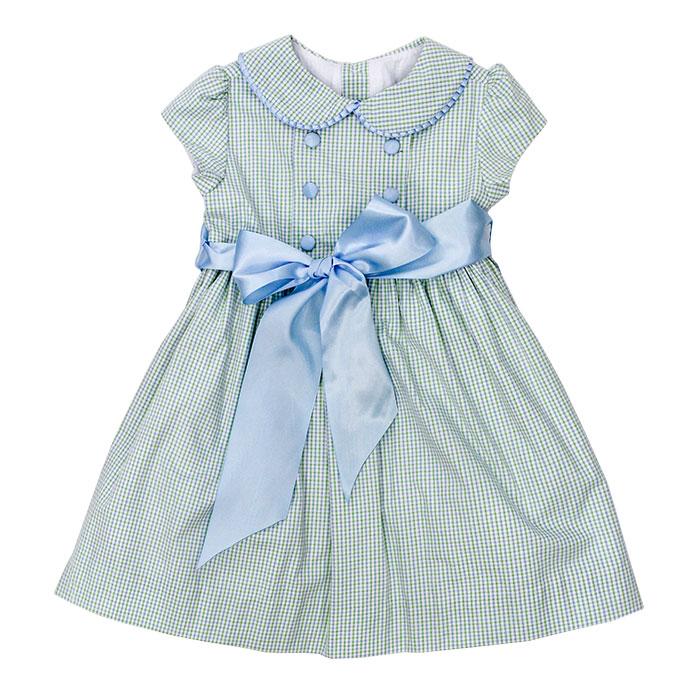 Castaway Seersucker Button Dress with Sash