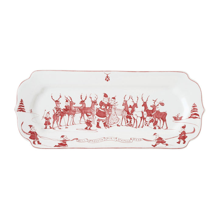 Country Estate Reindeer Games Ruby Hostess Tray
