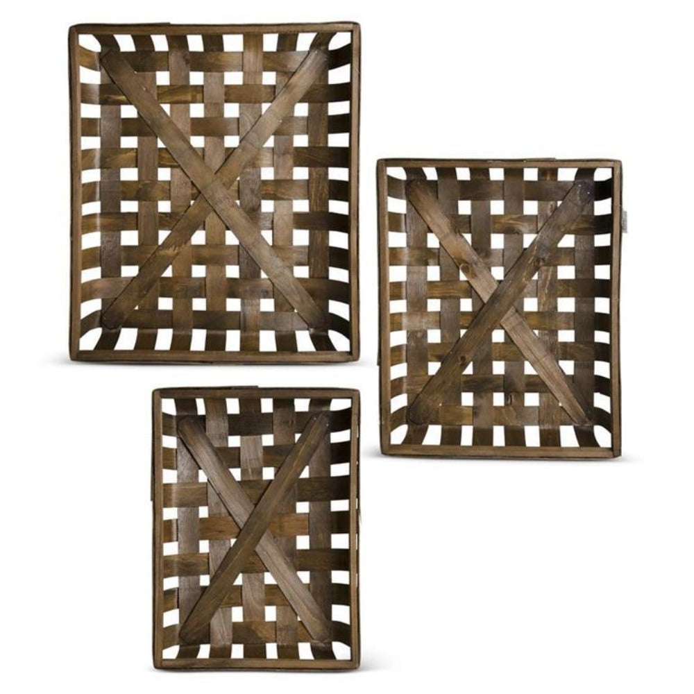 Rectangular Brown Nesting Trays