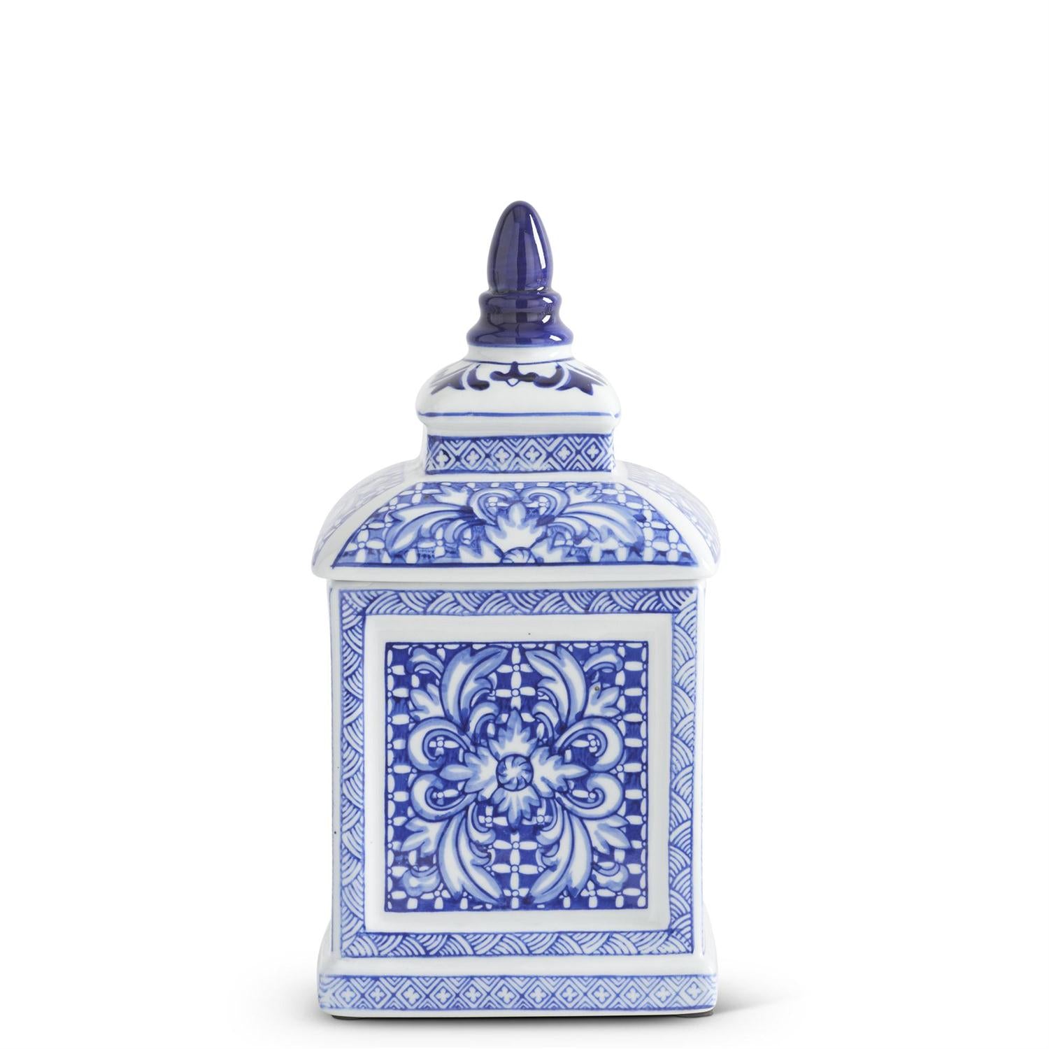 Blue & White Porcelain Square Lidded Containers