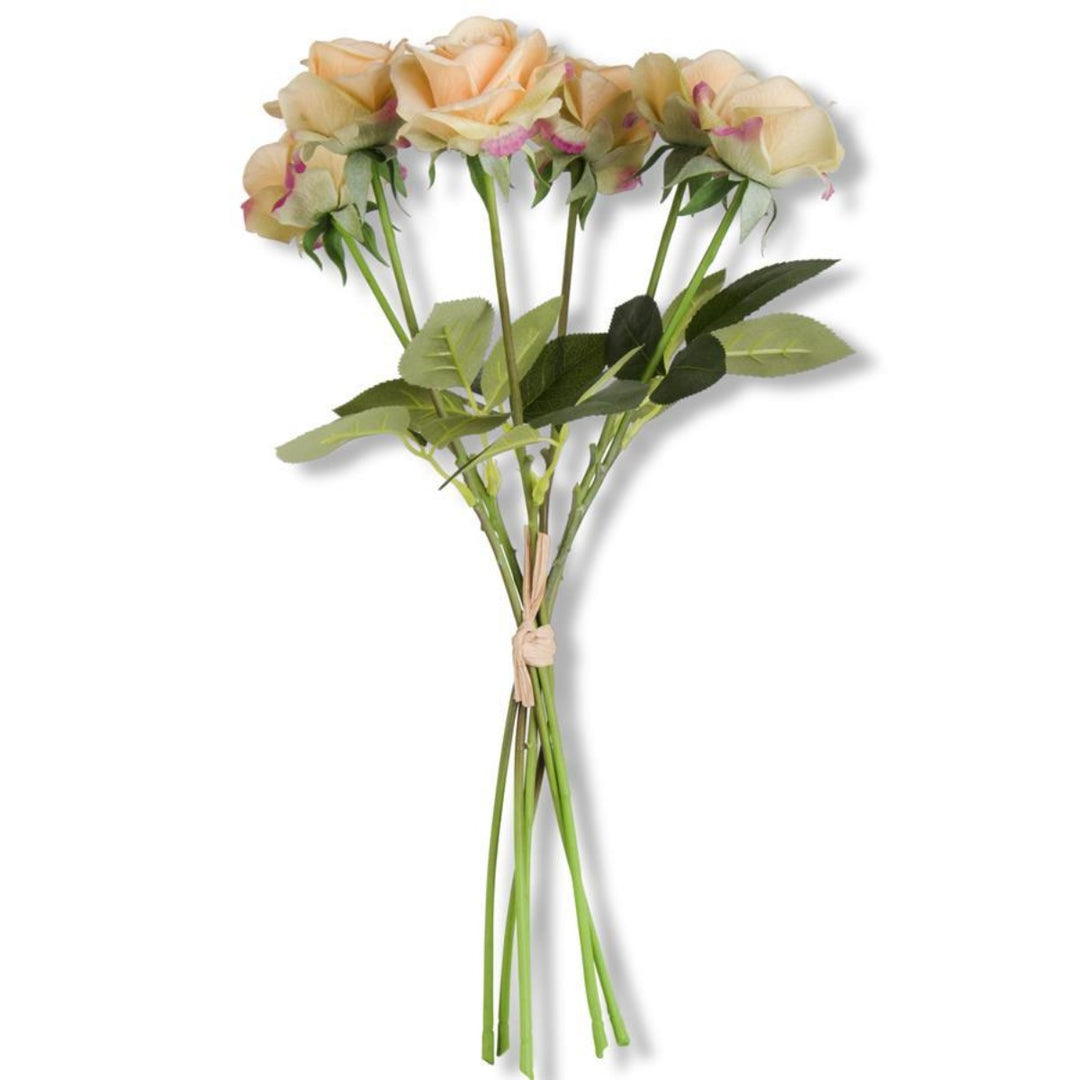 Light Green Real Touch Full Bloom Rose Stem Bundle