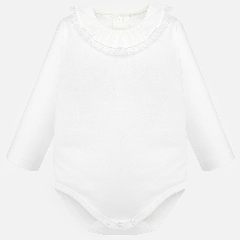 Off White Ruffle Onesie