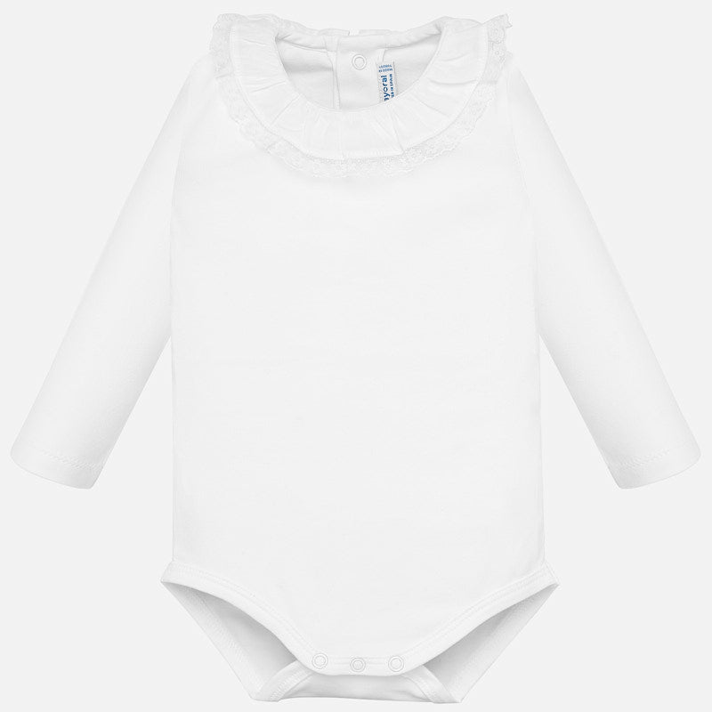 White Ruffle Onesie