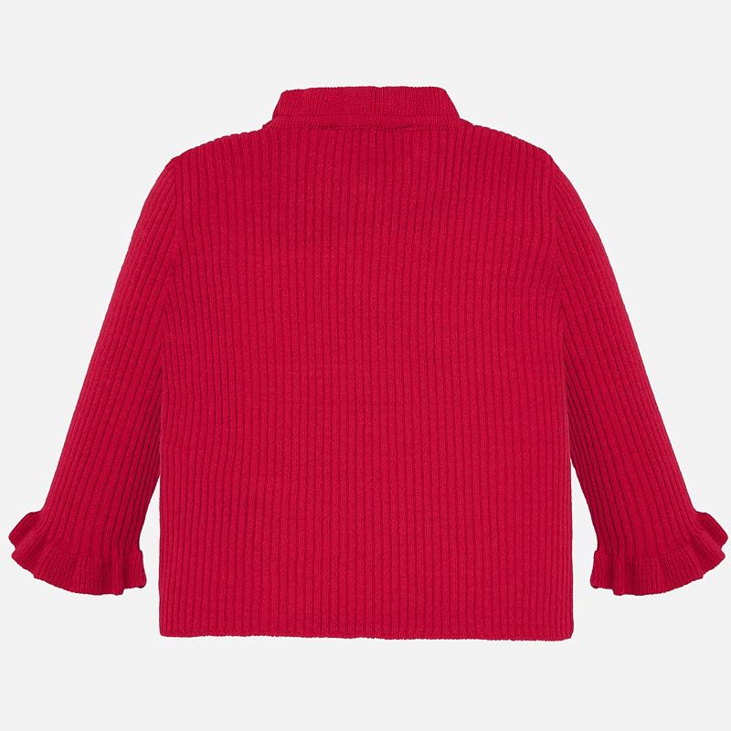 Red Sweater with Ruffles