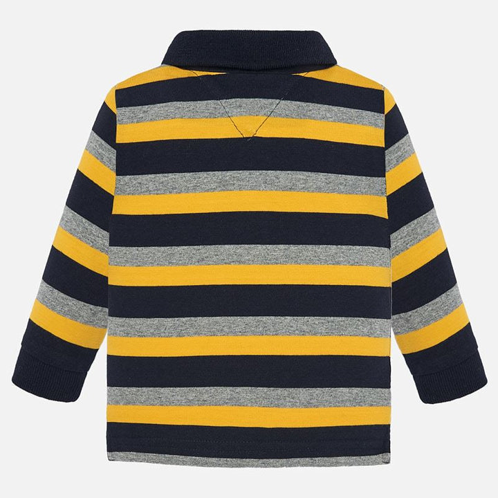 Yellow Stripe Long Sleeve Polo 