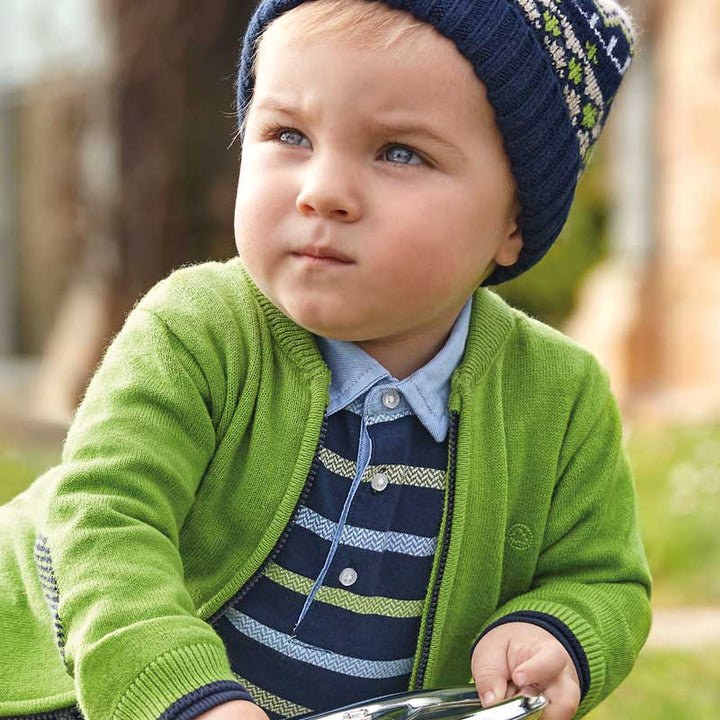 Prusia Stripe Long Sleeve Polo 