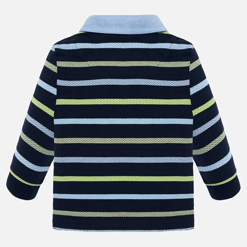 Prusia Stripe Long Sleeve Polo 