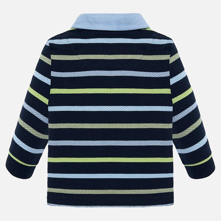 Prusia Stripe Long Sleeve Polo 