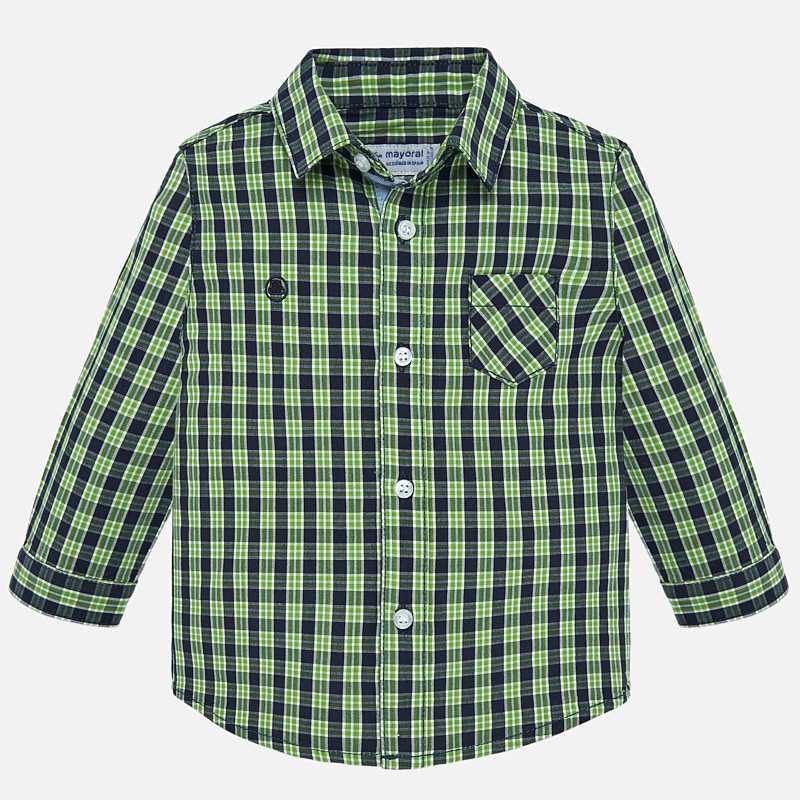 Green & Navy Plaid Button Up