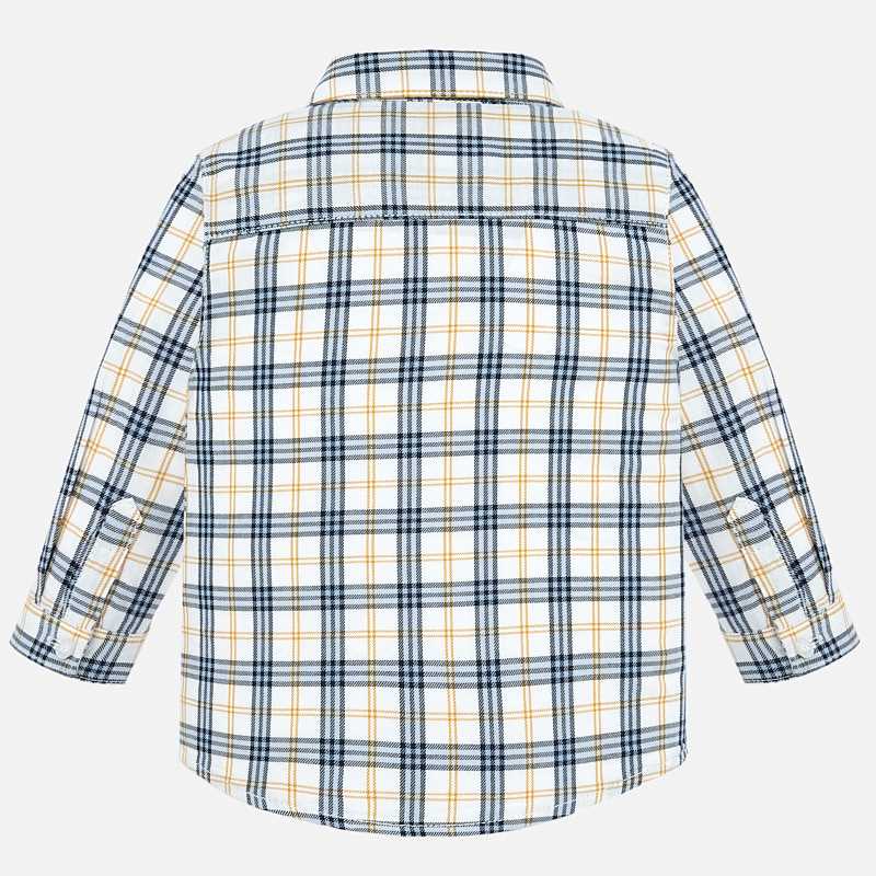 Navy & Yellow Plaid Button Up