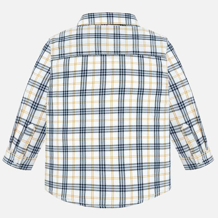 Navy & Yellow Plaid Button Up