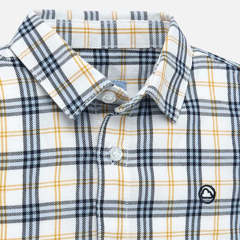 Navy & Yellow Plaid Button Up