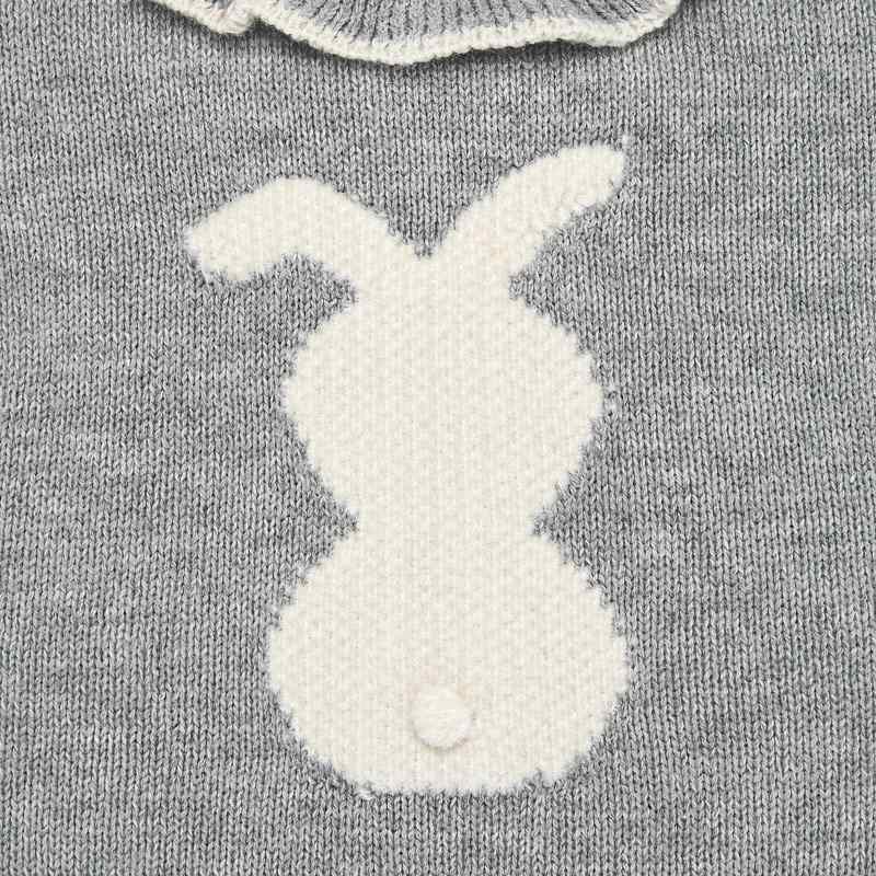 Bunny Sweater, Tight, & Bloomer Set - Grey