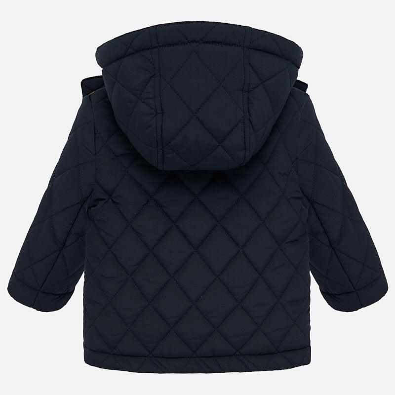 Navy Quilted Coat 