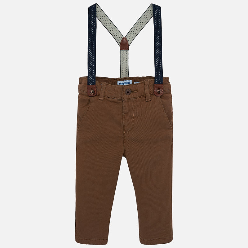 Brown Chino Pant with Suspenders