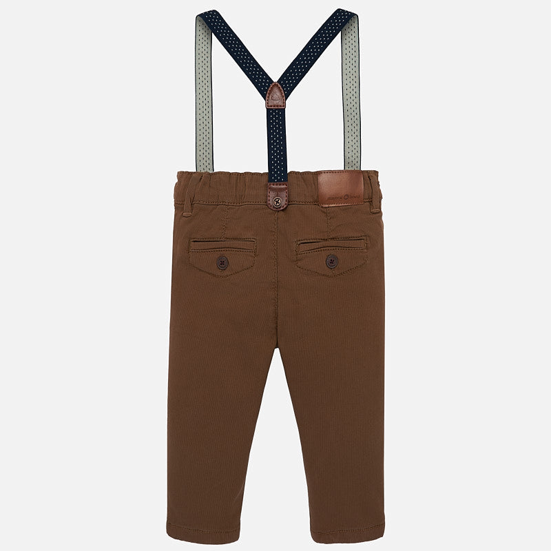 Brown Chino Pant with Suspenders