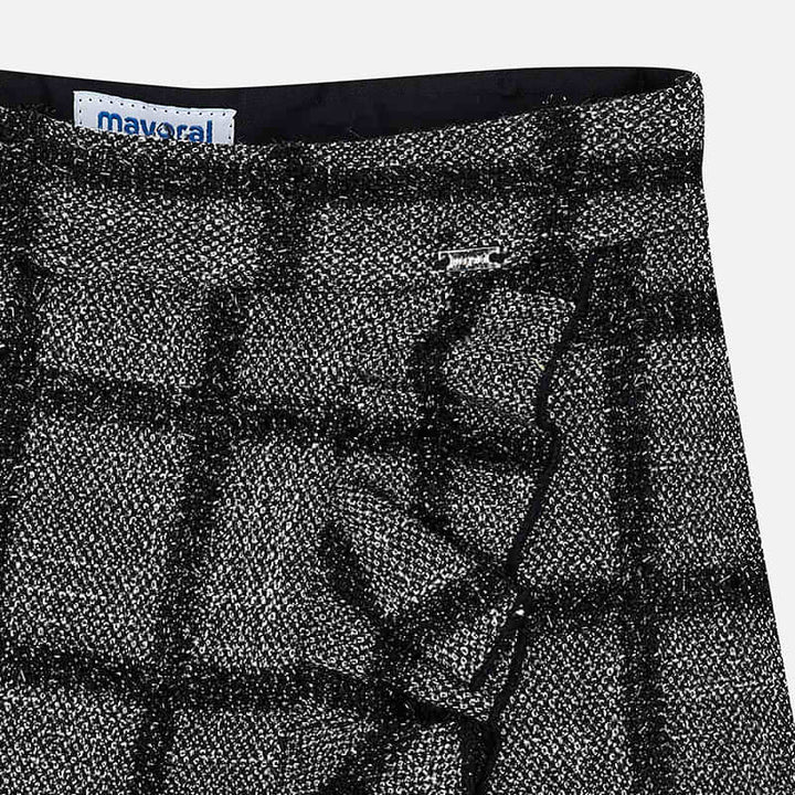 Grey & Black Plaid Skort 