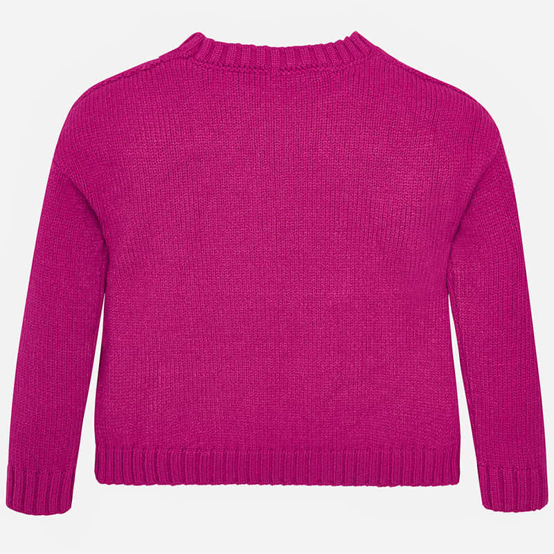 Pink Rhinestone Knitted Sweater