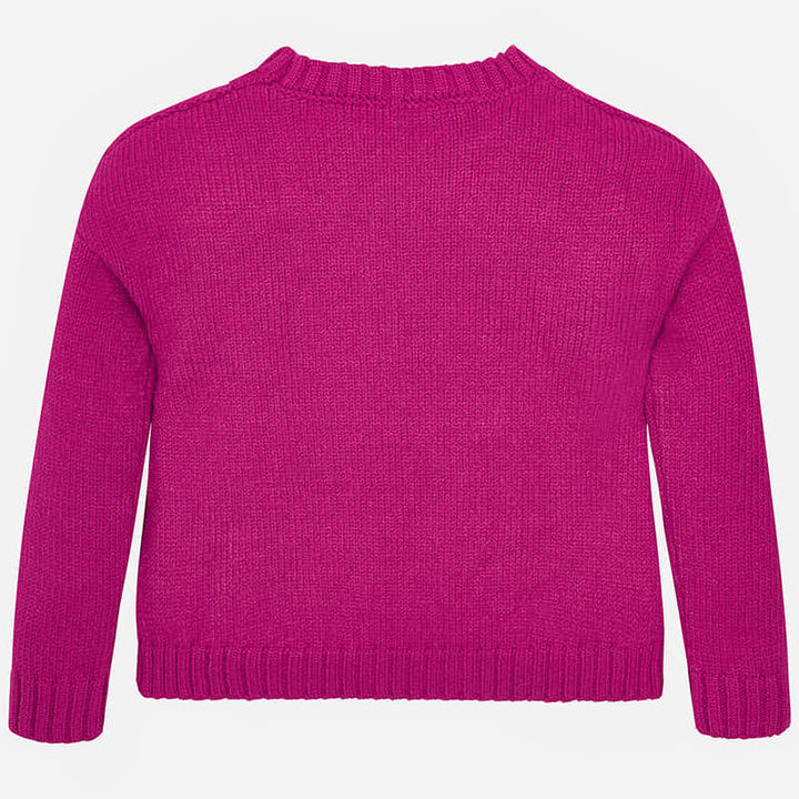 Pink Rhinestone Knitted Sweater