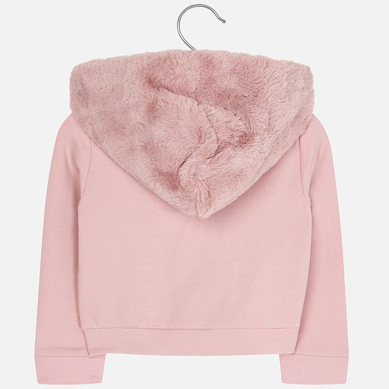 Fuzzy Zip Up Jacket - Baby Pink