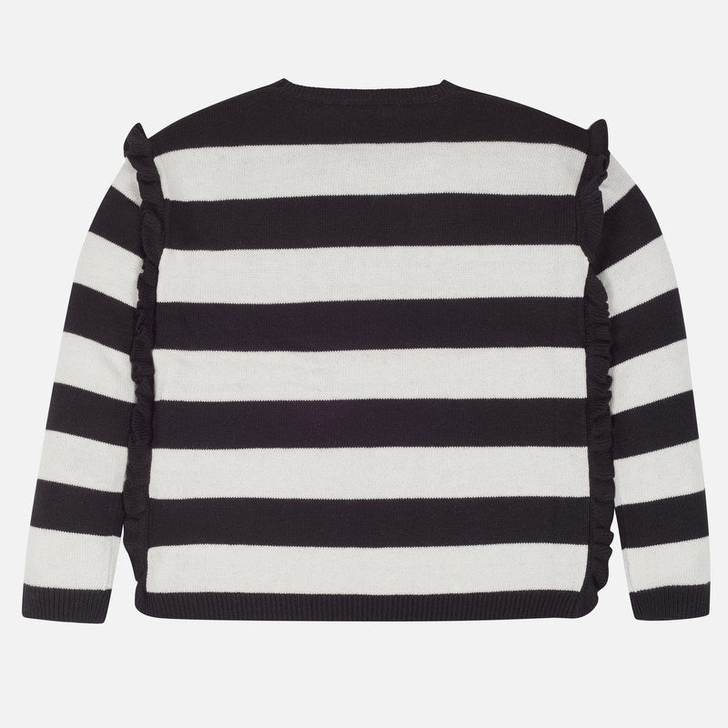 "Good" Black & White Striped Sweater