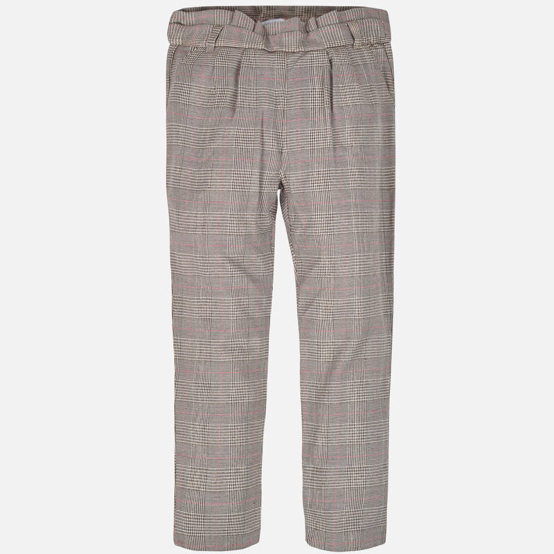 Glen-Plaid Pleated Pant