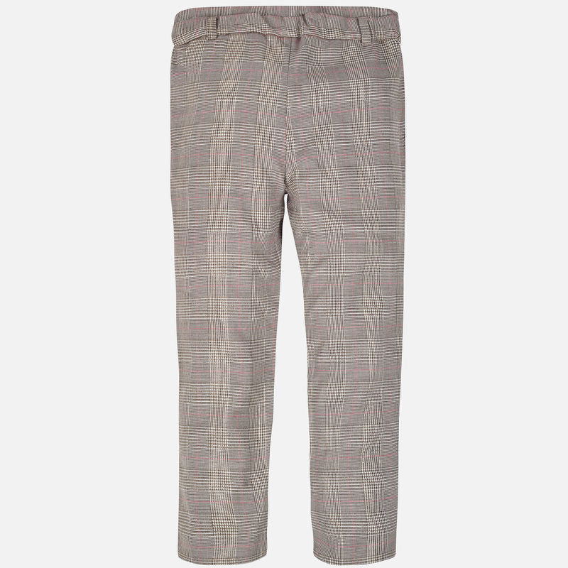 Glen-Plaid Pleated Pant