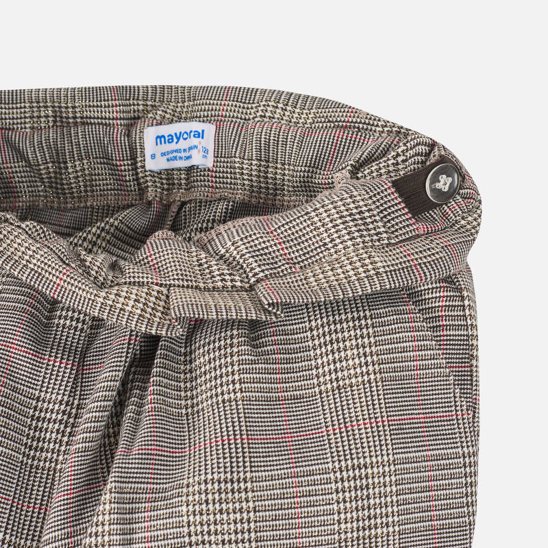 Glen-Plaid Pleated Pant