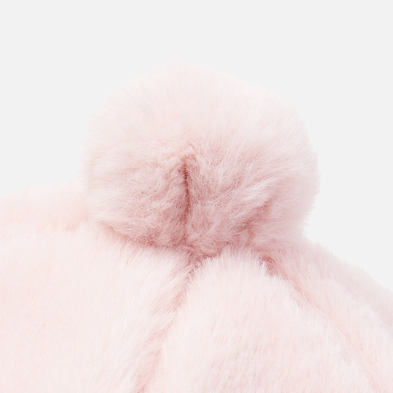 Pink Fur Beret 