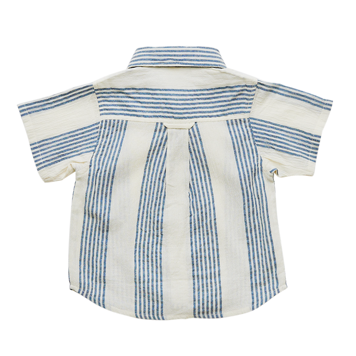 Antique White & Navy Column Stripe Jack Shirt