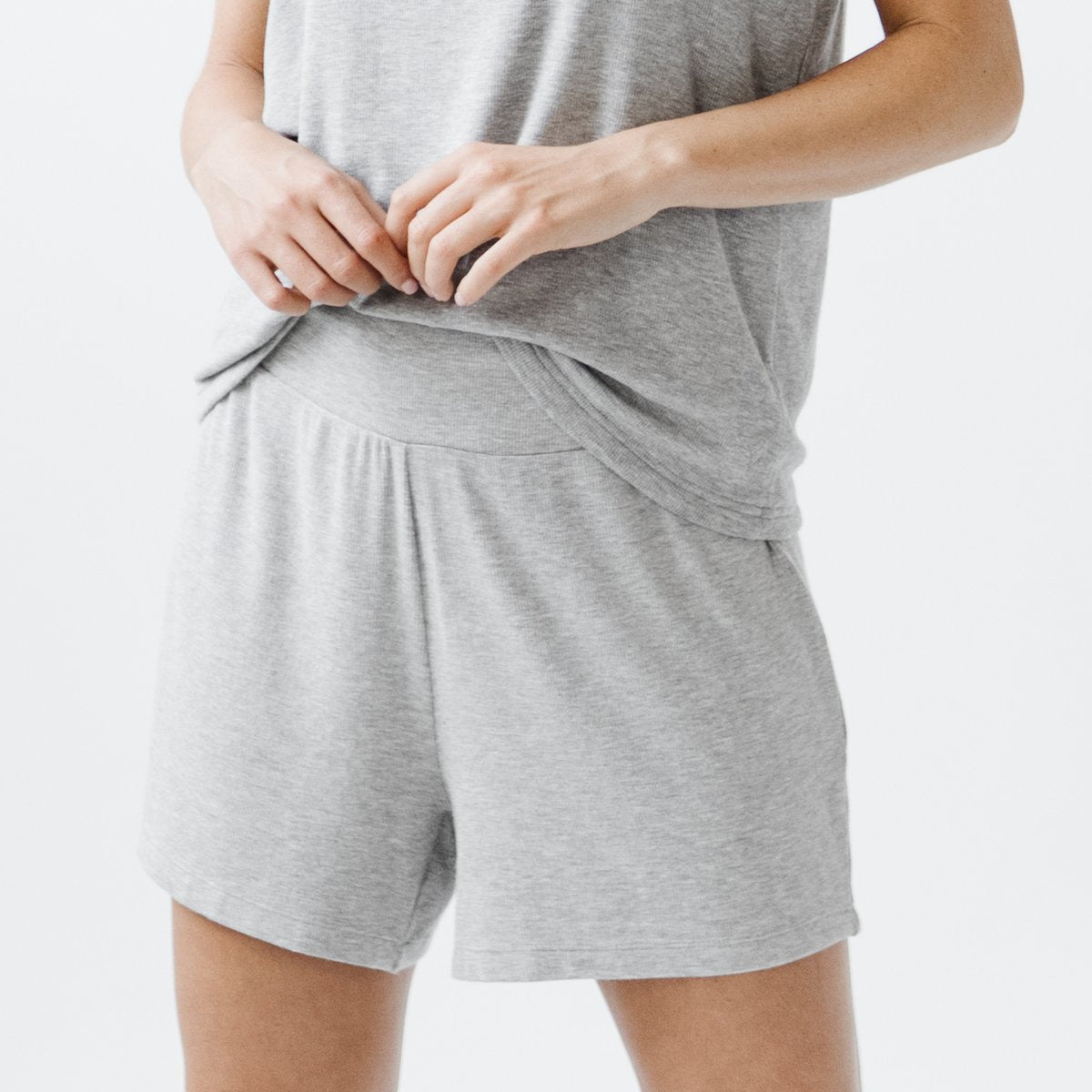 Rib-Knit Bamboo Lounge Short